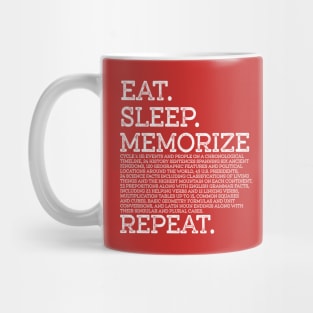 Cycle 1 Eat Sleep Memorize Repeat Memory Master Mug